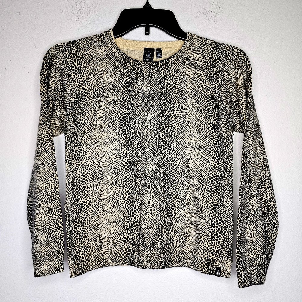 NWT Volcom Girl's Black/Tan Sweater Size (Multiple Sizes)